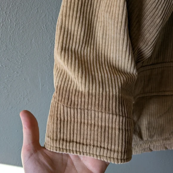 Vintage Brandon Thomas 100% Cotton Tan Corduroy Barn Chore CoatSize M